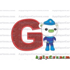 Bear Octonauts Applique Embroidery Design With Alphabet G
