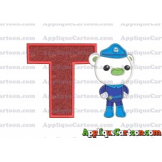 Bear Octonauts Applique Embroidery Design With Alphabet T