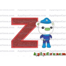 Bear Octonauts Applique Embroidery Design With Alphabet Z