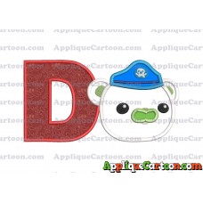 Bear Octonauts Head Applique Embroidery Design With Alphabet D