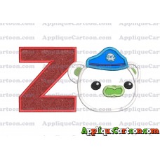 Bear Octonauts Head Applique Embroidery Design With Alphabet Z