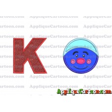 Biggie Trolls Applique Machine Design With Alphabet K