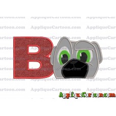 Bingo Puppy Dog Pals Applique Embroidery Design With Alphabet B