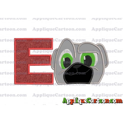 Bingo Puppy Dog Pals Applique Embroidery Design With Alphabet E