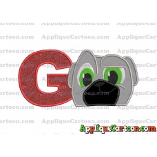 Bingo Puppy Dog Pals Applique Embroidery Design With Alphabet G