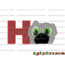 Bingo Puppy Dog Pals Applique Embroidery Design With Alphabet H