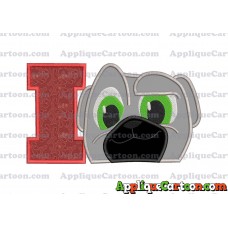 Bingo Puppy Dog Pals Applique Embroidery Design With Alphabet I
