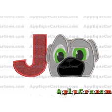 Bingo Puppy Dog Pals Applique Embroidery Design With Alphabet J