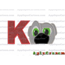 Bingo Puppy Dog Pals Applique Embroidery Design With Alphabet K