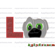 Bingo Puppy Dog Pals Applique Embroidery Design With Alphabet L