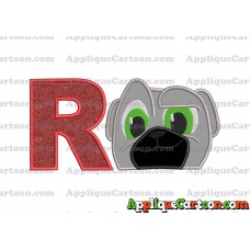 Bingo Puppy Dog Pals Applique Embroidery Design With Alphabet R