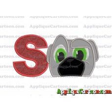 Bingo Puppy Dog Pals Applique Embroidery Design With Alphabet S