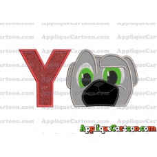 Bingo Puppy Dog Pals Applique Embroidery Design With Alphabet Y