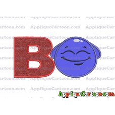 Blue Jelly Applique Embroidery Design With Alphabet B