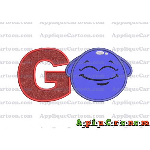 Blue Jelly Applique Embroidery Design With Alphabet G