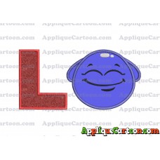 Blue Jelly Applique Embroidery Design With Alphabet L