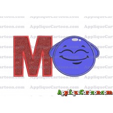 Blue Jelly Applique Embroidery Design With Alphabet M