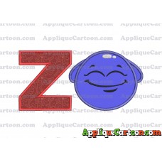 Blue Jelly Applique Embroidery Design With Alphabet Z