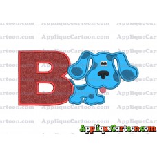 Blues Clues Applique Embroidery Design With Alphabet B