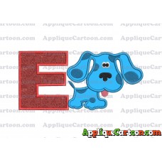 Blues Clues Applique Embroidery Design With Alphabet E