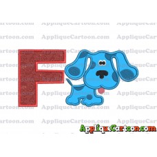 Blues Clues Applique Embroidery Design With Alphabet F