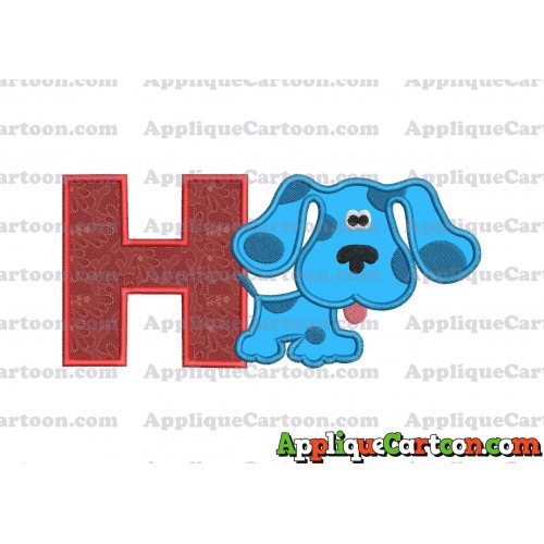 Blues Clues Applique Embroidery Design With Alphabet H