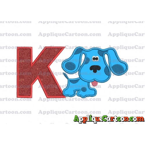 Blues Clues Applique Embroidery Design With Alphabet K
