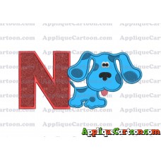 Blues Clues Applique Embroidery Design With Alphabet N