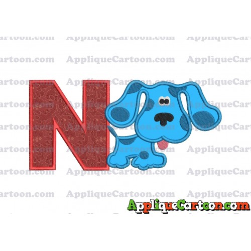 Blues Clues Applique Embroidery Design With Alphabet N