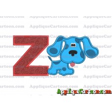 Blues Clues Applique Embroidery Design With Alphabet Z