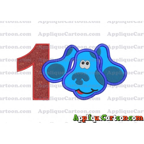 Blues Clues Disney Applique Embroidery Design Birthday Number 1