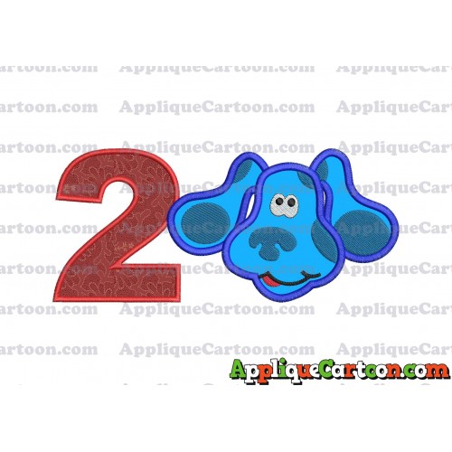 Blues Clues Disney Applique Embroidery Design Birthday Number 2