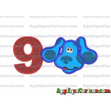 Blues Clues Disney Applique Embroidery Design Birthday Number 9