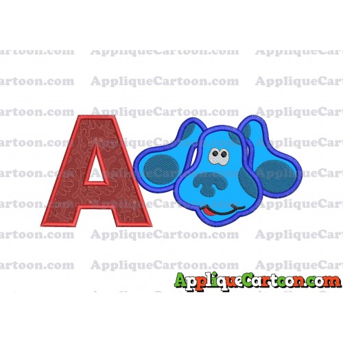 Blues Clues Disney Applique Embroidery Design With Alphabet A
