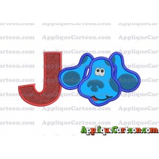Blues Clues Disney Applique Embroidery Design With Alphabet J