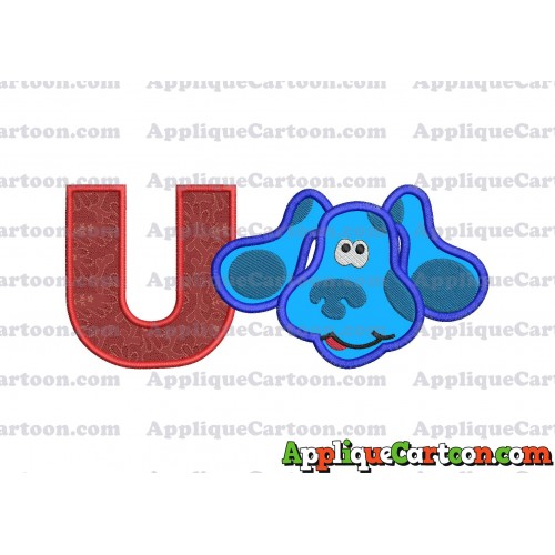 Blues Clues Disney Applique Embroidery Design With Alphabet U