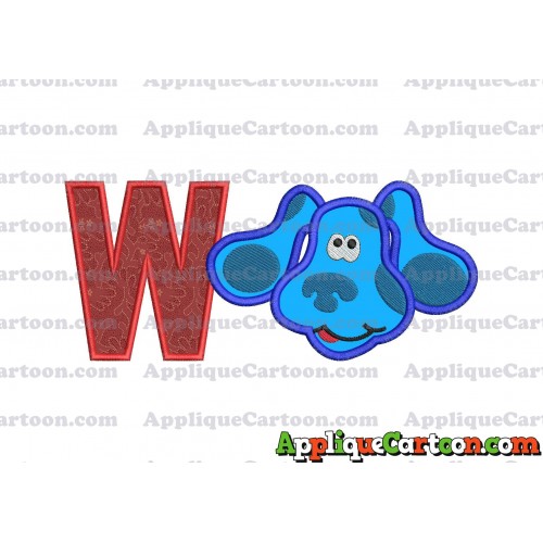 Blues Clues Disney Applique Embroidery Design With Alphabet W