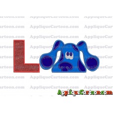 Blues Clues Head Applique Embroidery Design With Alphabet L