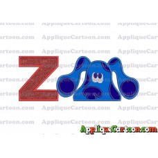 Blues Clues Head Applique Embroidery Design With Alphabet Z