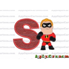 Bob Parr The Incredibles Applique Embroidery Design With Alphabet S