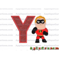 Bob Parr The Incredibles Applique Embroidery Design With Alphabet Y