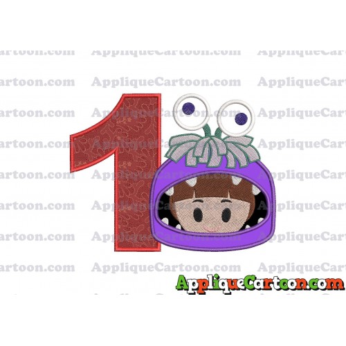 Boo Monsters Inc Emoji Applique Embroidery Design Birthday Number 1