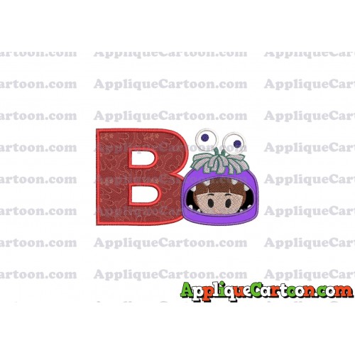 Boo Monsters Inc Emoji Applique Embroidery Design With Alphabet B