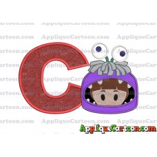 Boo Monsters Inc Emoji Applique Embroidery Design With Alphabet C