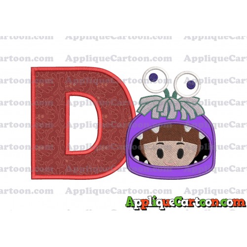 Boo Monsters Inc Emoji Applique Embroidery Design With Alphabet D