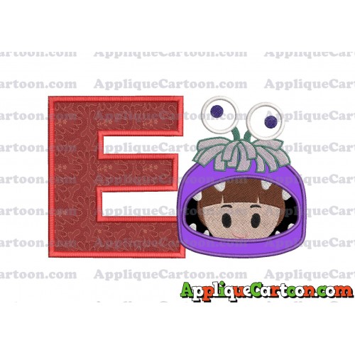 Boo Monsters Inc Emoji Applique Embroidery Design With Alphabet E