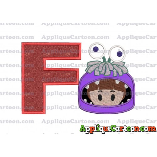 Boo Monsters Inc Emoji Applique Embroidery Design With Alphabet F