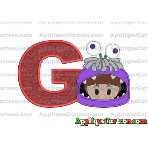 Boo Monsters Inc Emoji Applique Embroidery Design With Alphabet G