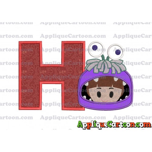 Boo Monsters Inc Emoji Applique Embroidery Design With Alphabet H