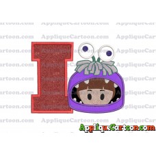Boo Monsters Inc Emoji Applique Embroidery Design With Alphabet I